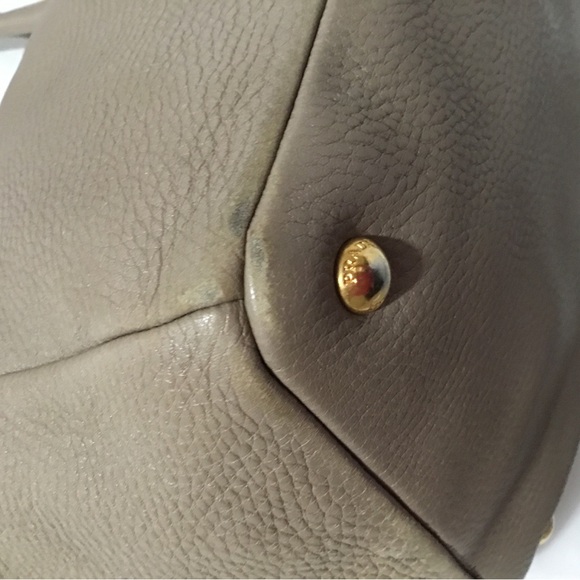 Authentic PRADA Pebbled Leather Tote Bag with Strap - Picture 8 of 16